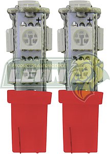 FOCO PELLIZCO 9 LEDS ROJO  (FO-1589R) (JGO. c/2 pz.) TUNIX 
