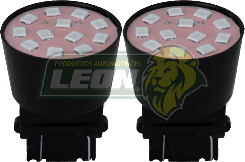 FOCO 3157 2 POLOS 12 LEDS T/PELLIZCO ROJO (JGO. c/2 pz.)