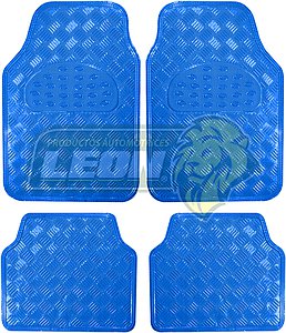TAPETE CROMADO AZUL BRILLANTE (JGO. c/4 pz.) (JD10229, PM3025B, TAP-36)