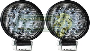 FARO AUXILIAR C/9 LED REDONDO 12V (FAL8027W) BLANCO (JGO. c/2 pzas.)