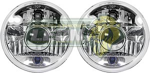 UNIDAD REDONDA GRANDE 7” DIAMANTE c/VELA Y LUPA (U-1002PD) (JGO. c/2 pz.)