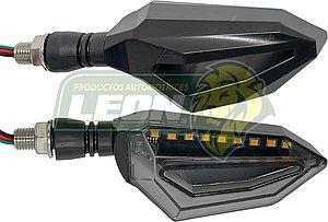 LAMPARA DIRECCIONAL PARA MOTO c/9 LED ROJO, AMBAR  Y CUBIERTA  TIPO GEL (JGO. c/2 pzas.)