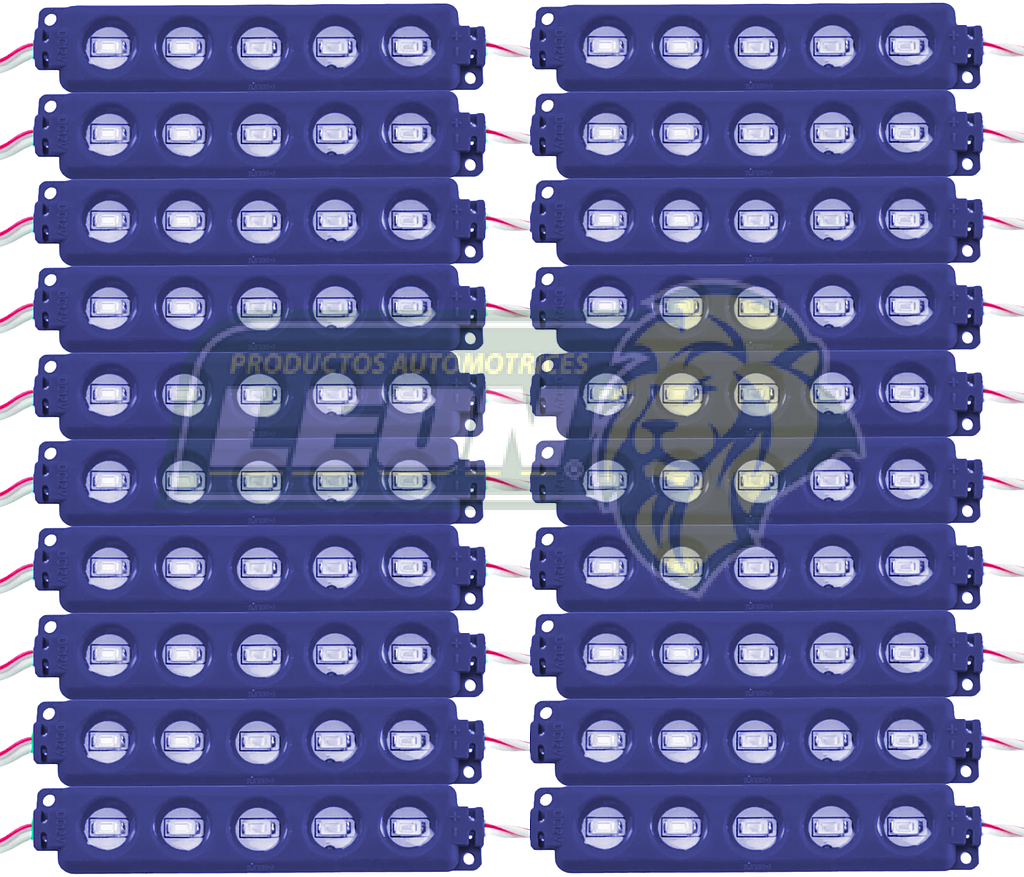MODULO 5 ULTRA LEDS COB 5.6x3x8 cm T/ENCAPSULADO AZUL (M5/CG-CDI) (20 TIRAS)