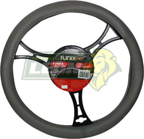 FUNDA P/VOLANTE MEDIANO 38 cm CON GRIETAS GRIS OXFORD