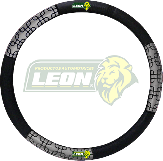 FUNDA P/VOLANTE VINIL C/REFLEJANTE CUADROS PLATA UNIVERSAL