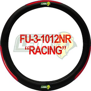 FUNDA P/VOLANTE VINIL NEGRA RACING C/REFLEJANTE ROJA UNIVERSAL