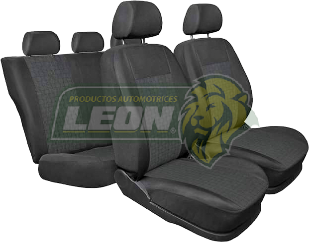 FUNDA PARA ASIENTO MODELOS ESPECIALES SOBRE MEDIDA, COLOR NEGRO, TELA AUTOMOTRIZ, CABECERA SEPARADA (8 PIEZAS)