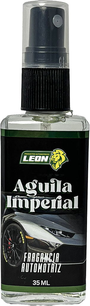 AROMATIZANTE o FRAGANCIA AUTOMOTRIZ LIQUIDO (ENVASE VIDRIO) 35 ml. CABALLERO AGUILA IMPERIAL (ANIMAL)
