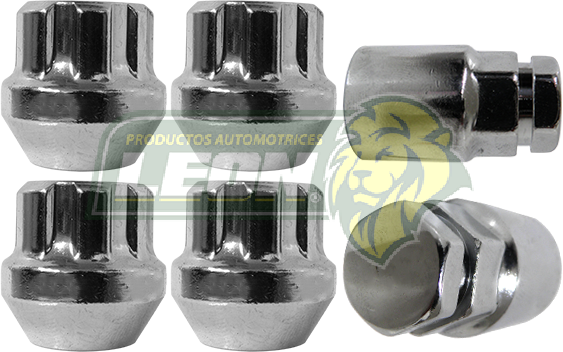 SEGURO TUERCA CORTA PASADA RIN 12x1.5 mm SOLIDA = WL102-1 TUNIX