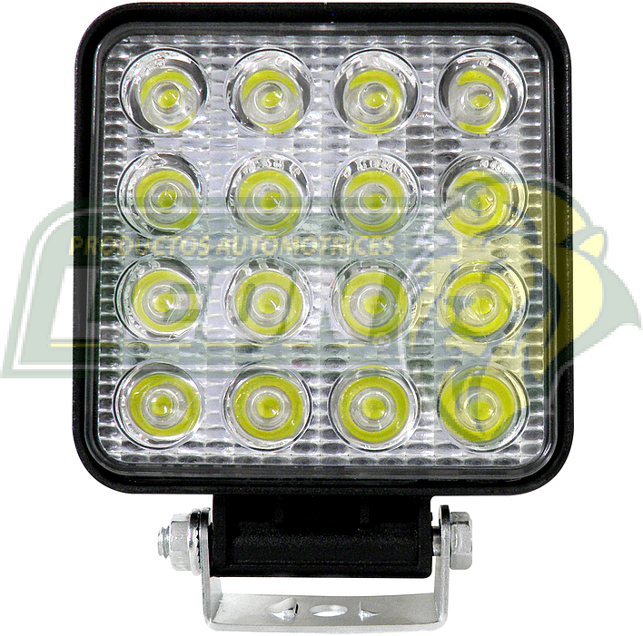 FARO CUADRADO 16 HIPERLEDS 3W C/UNO 11 cm. TUNIX