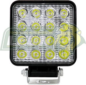 FARO CUADRADO 16 HIPERLEDS 3W C/UNO 11 cm. TUNIX