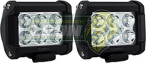 FARO 6 HIPERLEDS OFF-ROAD 18W 9.5 x 7.4 cm (JGO. c/2 pz.) TUNIX