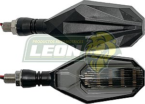 LAMPARA DIRECCIONAL PARA MOTO c/5 LEDS ROJO, AMBAR  Y CUBIERTA  TIPO GEL  (JGO. c/2 pzas.)