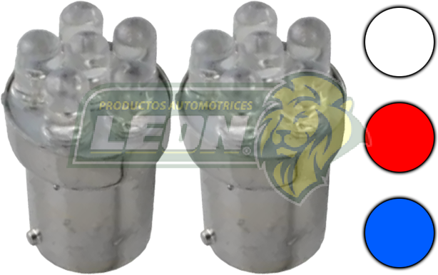 FOCO 67 12V C/6 LEDS 1 POLO P/PAREJAS (BLANCO, ROJO, AZUL) TUNIX (JGO. c/2 pz.)