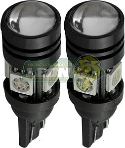FOCO PELLIZCO 12V 1.5W  5 HIPER LEDS COB ROJO (JGO. c/2 pz.) TUNIX
