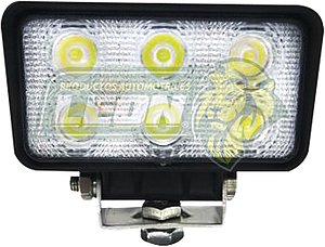 FARO RECTANGULAR 6 HIPERLEDS 3W C/UNO 11.5x6.5 cm TUNIX