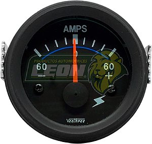 AMPERIMETRO 60X60 52MM NEGRO VEETHREE BO