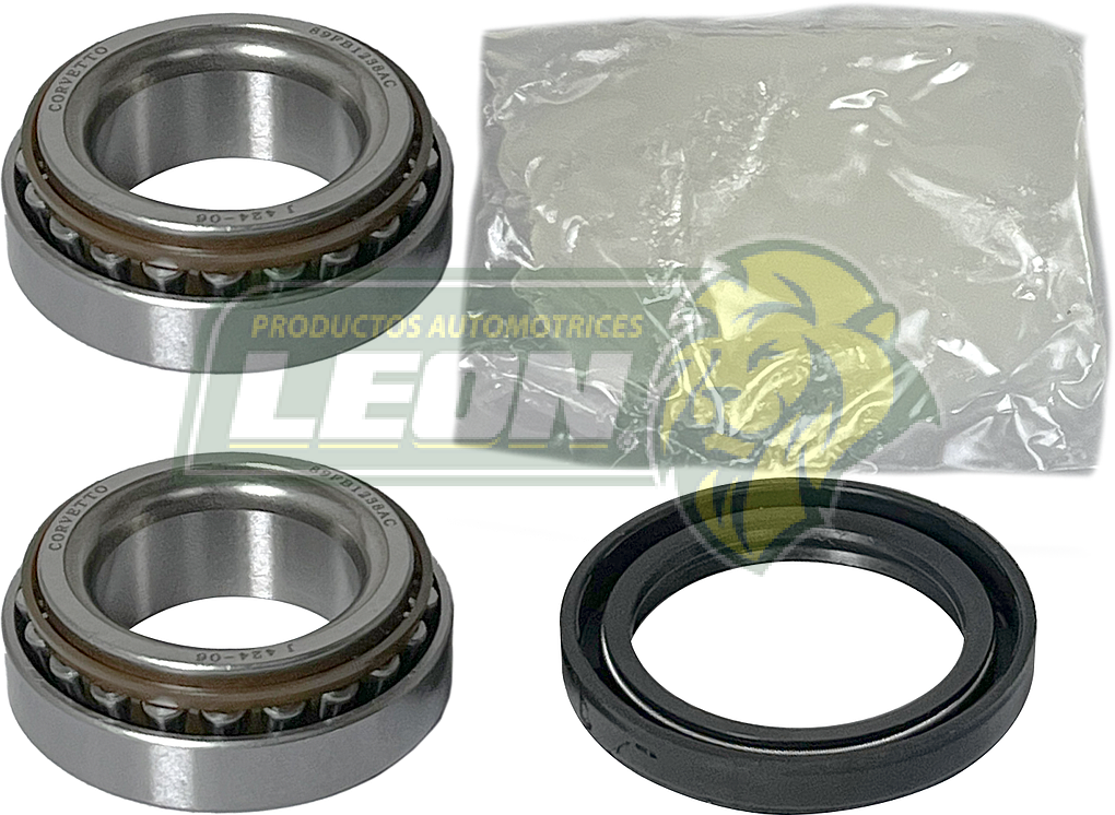 BALERO CONICO TRAS. FORD FIESTA 01-07 (KIT 2 BALEROS + RETEN + GRASA)