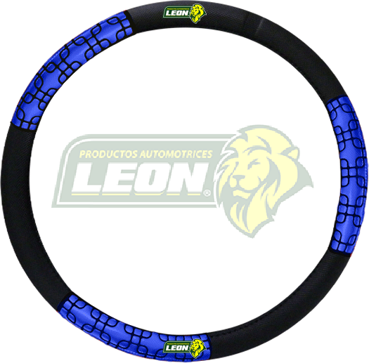 FUNDA P/VOLANTE VINIL C/REFLEJANTE CUADROS AZUL UNIVERSAL