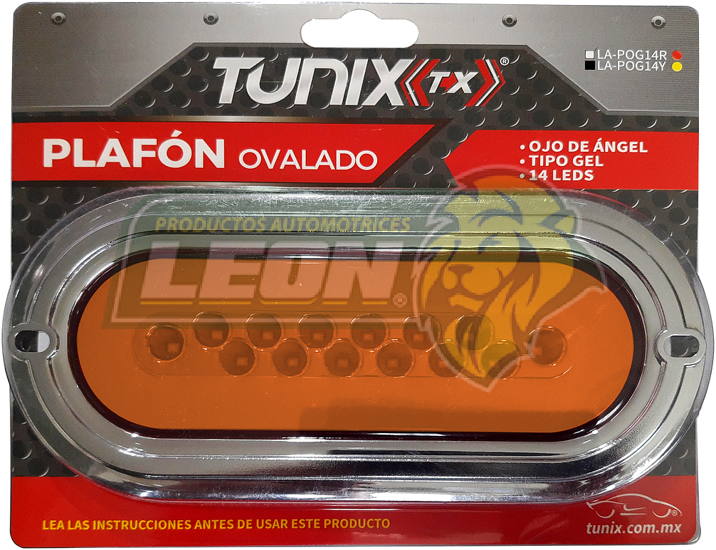 PLAFON OVALADO 14 LEDS OJO DE ANGEL TIPO GEL AMBAR