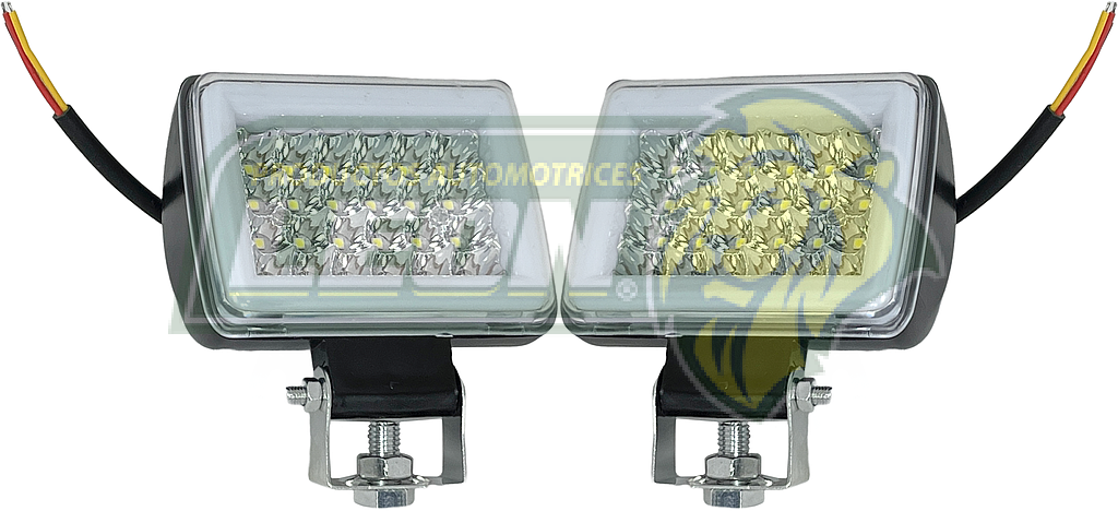 FARO HIPER LED OJO DE ANGEL TIPO GEL c/ESTROBO, 24 LEDS, LUZ BLANCA (JGO. c/2 pz.)