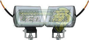 FARO HIPER LED OJO DE ANGEL TIPO GEL c/ESTROBO, 24 LEDS, LUZ BLANCA (JGO. c/2 pz.)