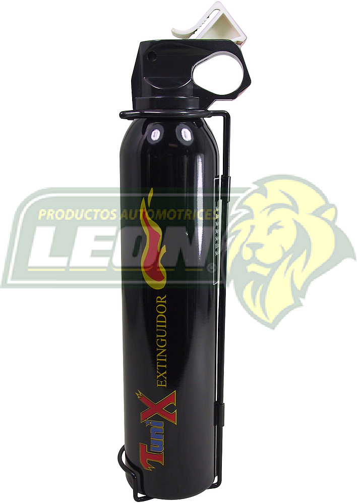EXTINTOR DEPORTIVO NEGRO BRILLANTE ALUMINIO DESECHABLE CON BASE 500 ML