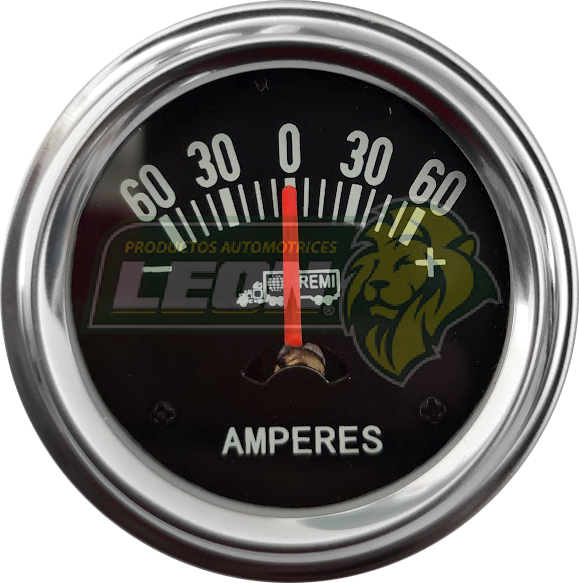AMPERIMETRO 60-60 AMP CARATULA NEGRA
