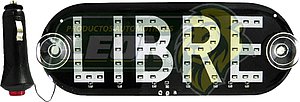 BANDERA LETRERO TAXI 45 LED AZUL C/CHUPON = LT039