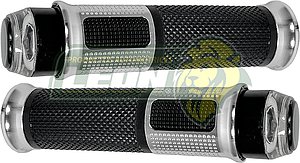 PUÑO PARA MANUBRIO COMBINADO C/PUNTOS PLATA, LUZ BLANCA Y  DIRECCIONAL AMBAR (JGO. c/2 pz)