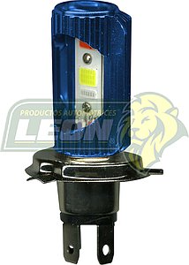 FOCO DE MOTO H4 CON ESTROBO ALTA Y BAJA AZUL