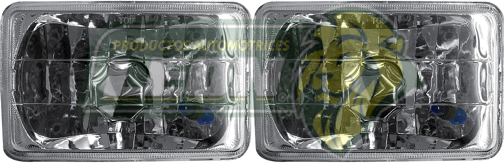 UNIDAD CUADRADA 7” DIAMANTE C/VELA (U-185C) “FOCO INTERCAMBIABLE” (JGO. c/2 pz.) = U-78