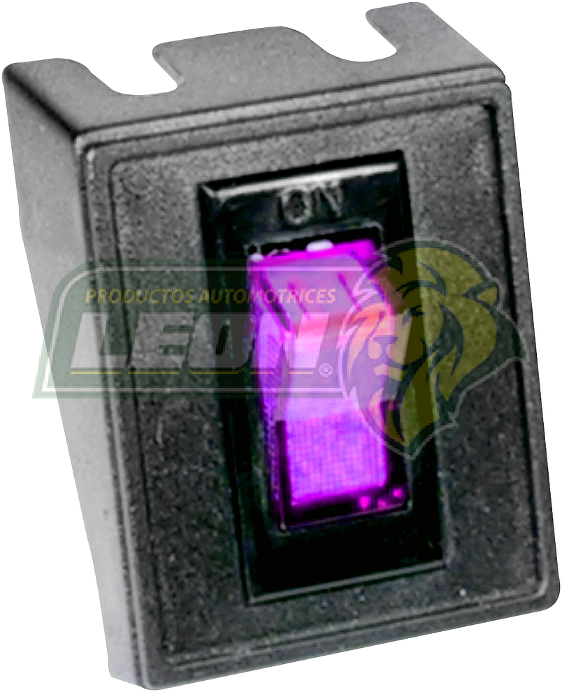 SWITCH DE TECLA C/LUZ MORADA P/FAROS