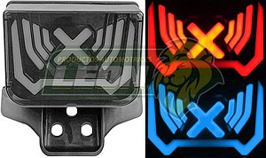 FARO TRASERO LED LUZ STOP ROJA CON SECUENCIA, LUZ DIURNA AZUL/ROJA C/SECUENCIA Y LUZ DIRECCIONAL AMBAR C/SECUENCIA 12V 5T.