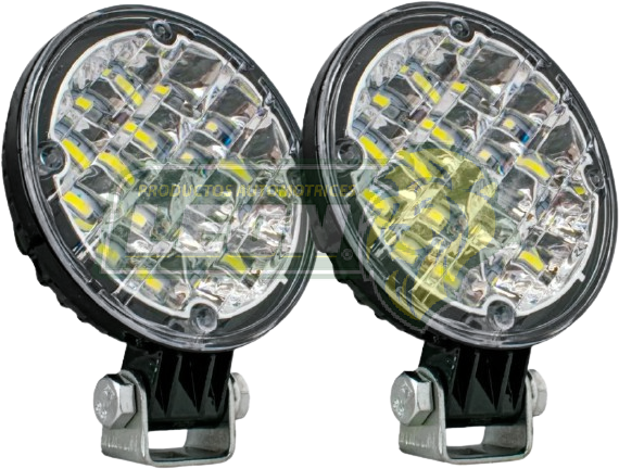 FAROS REDONDO 9 cm CON 18 LED´S BLANCO TUNIX CARCASA NEGRA X PAR