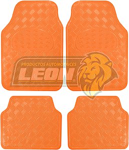 TAPETE CROMADO PLATA NARANJA SATINADO (JGO. c/4 pz.)