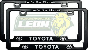 PORTAPLACAS SLIM (OFICIAL) SERIGRAFIA TOYOTA “LETS GO PLACES” (JGO. c/2 pzas.)