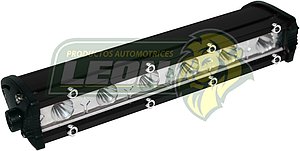 FARO RECTANGULAR C/6 HIPERLEDS 3W C/UNO 18 x 4.5 x 2.6 CM CARCAZA NEGRA SLIM