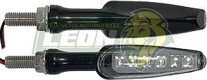 LUZ DIRECCIONAL PARA MOTO c/6 LEDS c/FUNCIÓN FLASH Y SECUENCIAL AMARILLO (JGO. c/2 pzas.)