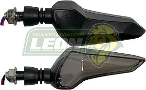 LAMPARA DIRECCIONAL PARA MOTO c/24 LEDS FLECHAS TIPO GEL FLASH SECUENCIAL (JGO. c/2 pzas.)