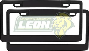 PORTAPLACAS NEGRAS LISAS UNIVERSAL (JGO c/2 pz.)