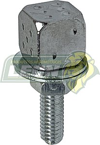 TORNILLO PARA PORTAPLACA TIPO “DADO CROMADO”