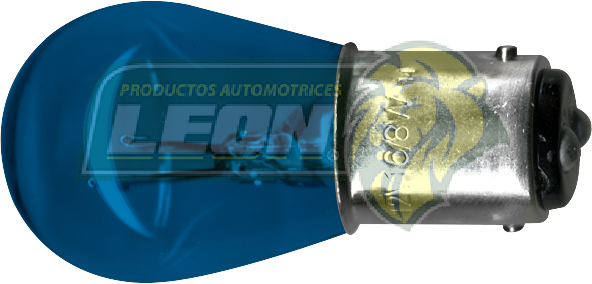 FOCO 2 POLOS PATA PAREJA BOMBILLA GRANDE AZUL 12V (DM005-B)