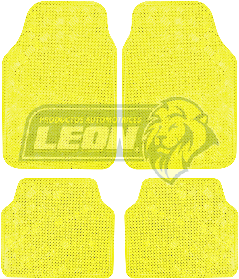 TAPETE CROMADO AMARILLO SATINADO (JGO. c/4 pz.)