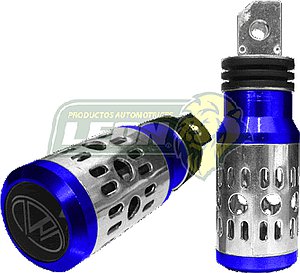 PEDAL PARA MOTO LISO AZUL (PAR)