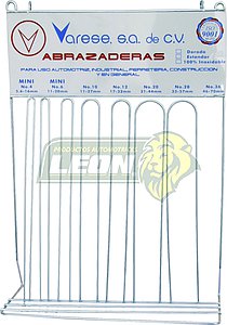 EXHIBIDOR DE ABRAZADERAS “SINFIN” “VARESE”