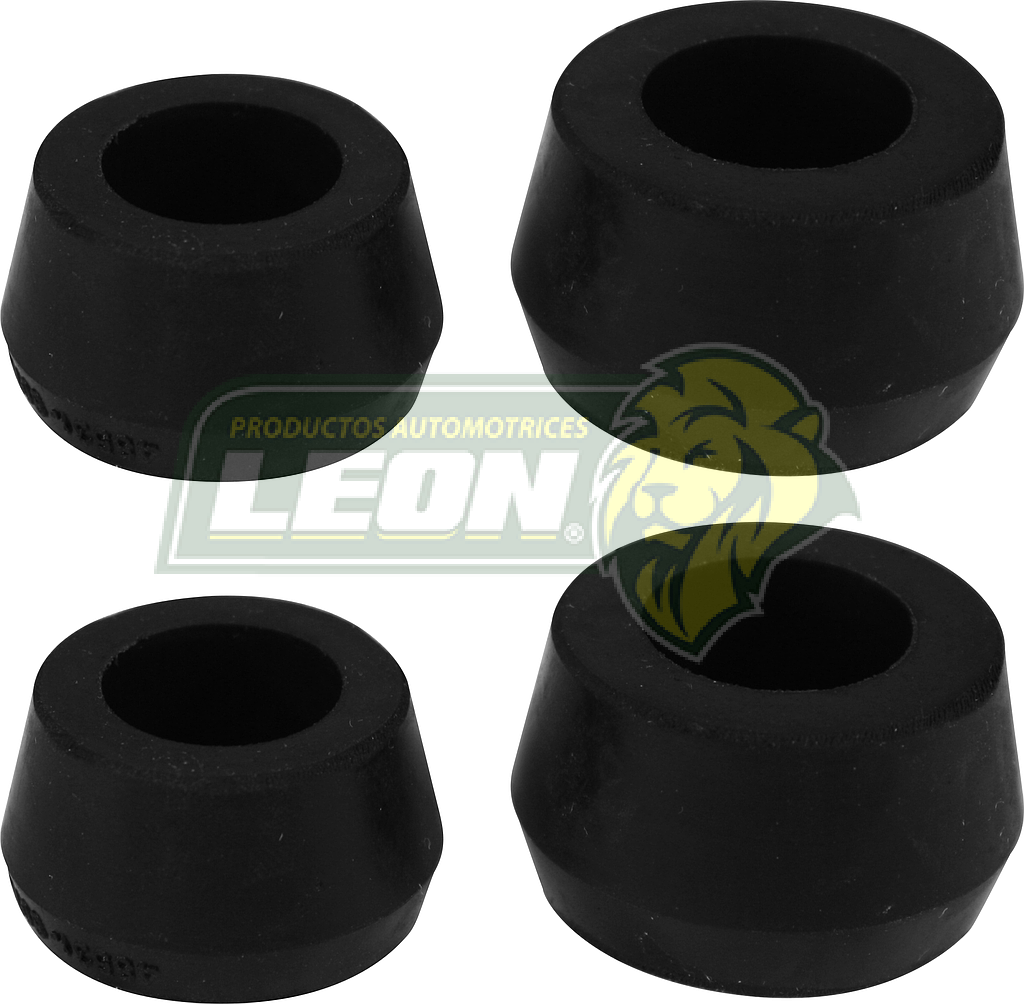 GOMA AMORTIGUADOR TOYOTA HIACE TRASERAS (4853180725CG) DOS CHICAS ØI: 16 mm, ØE: 17 mm, H: 30 mm Y DOS GRANDES ØI: 19 mm, ØE: 20 mm, H: 35 mm (JGO. c/4 pzas.) GERMANY