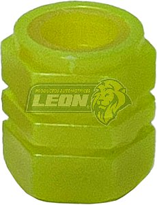TAPON P/VALVULA DE LLANTA PLASTICO FLUORESCENTE AMARILLO (PRECIO X 100 pzas.)