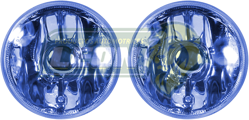 FARO REDONDO 10.5 cm. T/PRISMA AZUL (FA-TB3005A) (JGO. c/2 pz.)