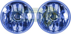 FARO REDONDO 10.5 cm. T/PRISMA AZUL (FA-TB3005A) (JGO. c/2 pz.)